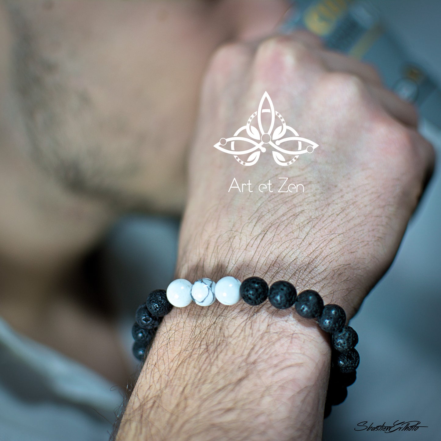 Bracelet Sérénité Howlite - Pierre de Lave